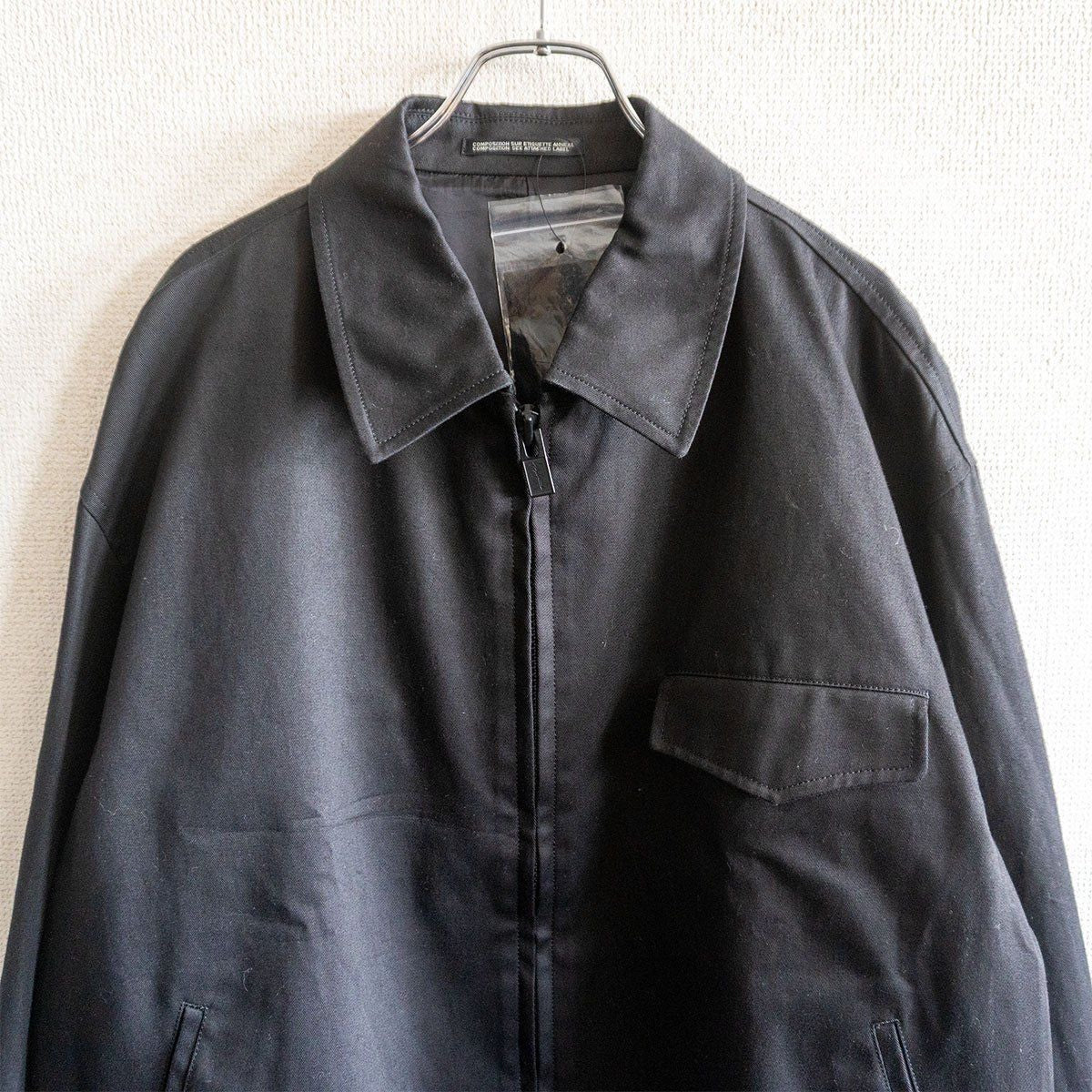 Yohji Yamamoto Black Short Zip-Up Jacket