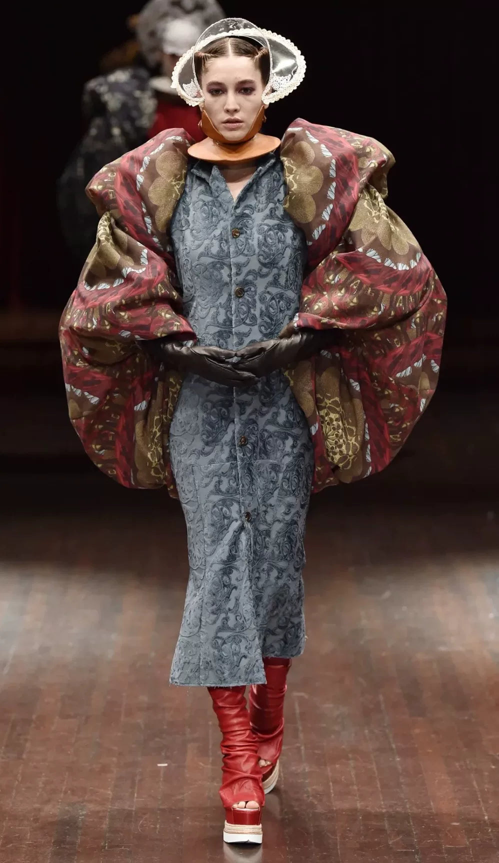 Undercover FW17 Red Base 3D Butterfly Nylon Cape