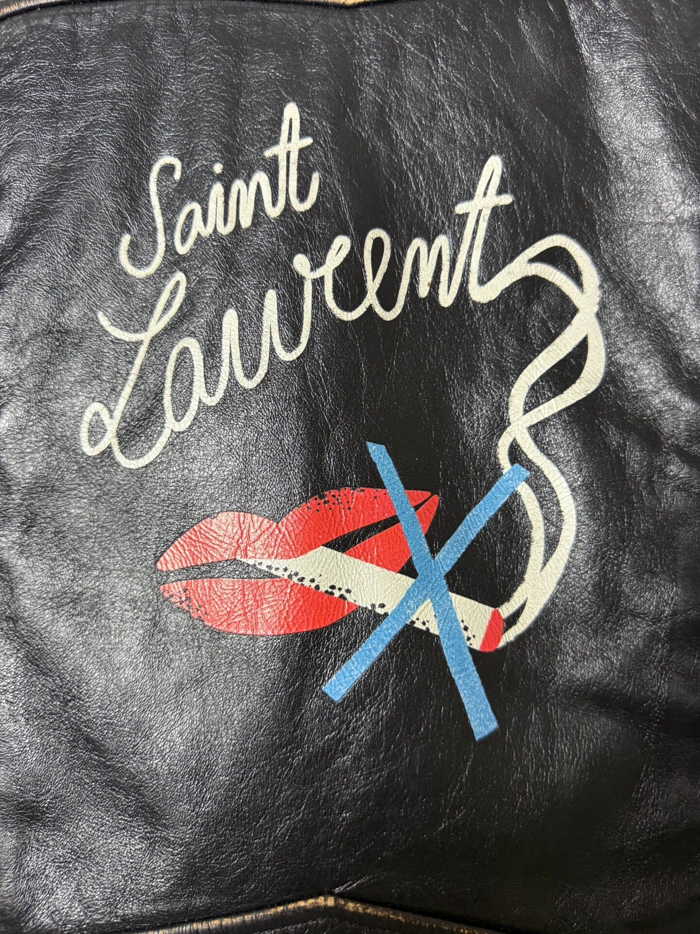 Saint Laurent 17FW LO1 Distressed Oil Wax Leather Biker Jacket by Anthony Vaccarello