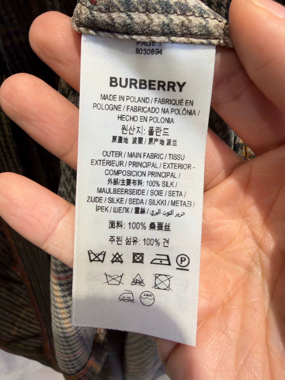 Burberry Plaid Silk Shirt