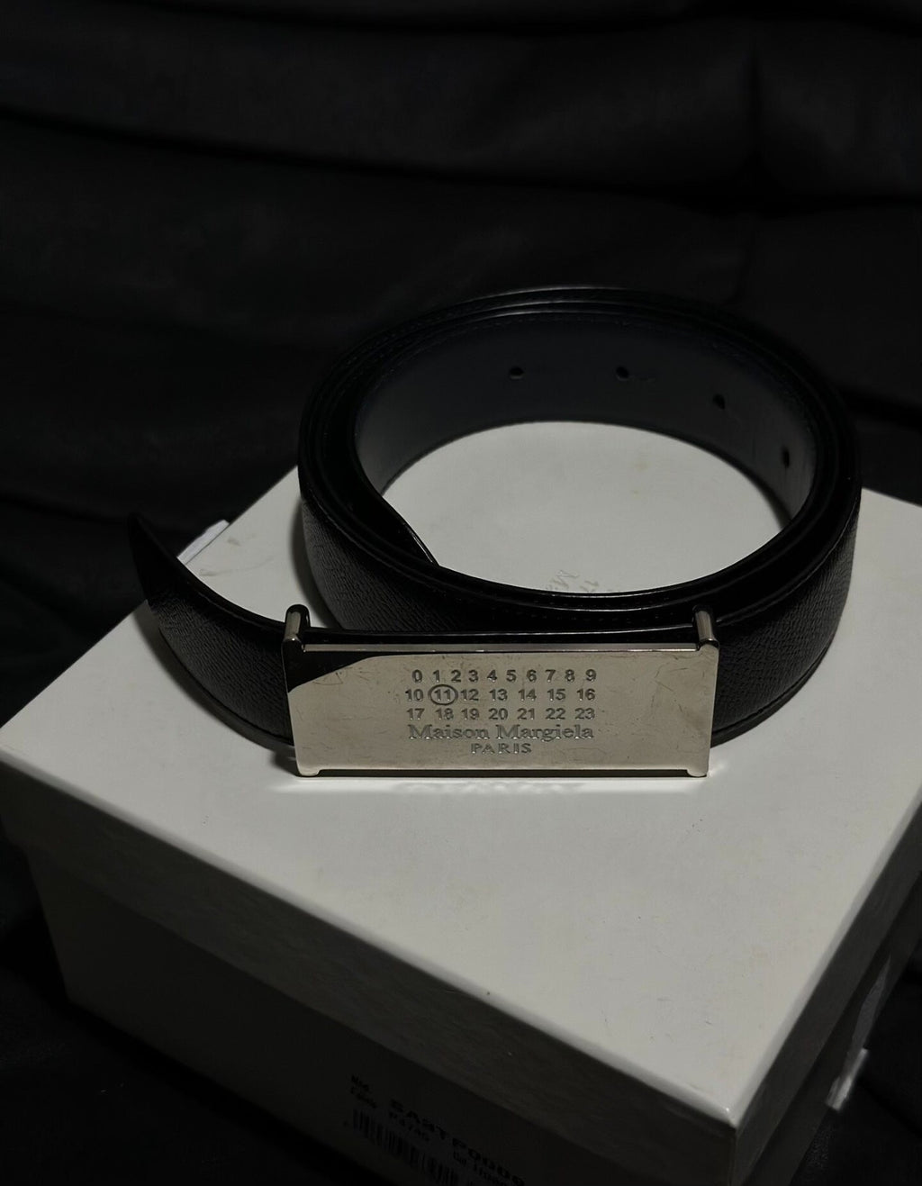 Maison Margiela logo engraved logo belt