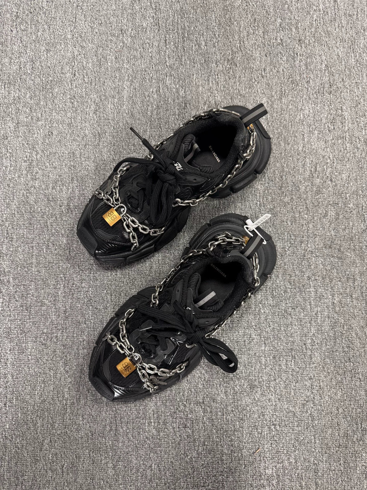 Balenciaga 3XL Black Chain Sneakers
