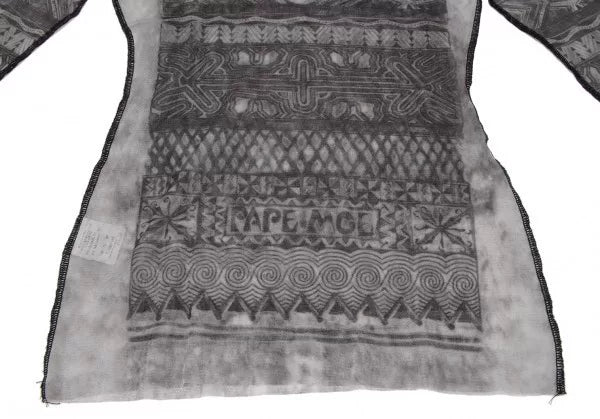 Jean Paul Gaultier Vintage Grey Patterned Mesh Top