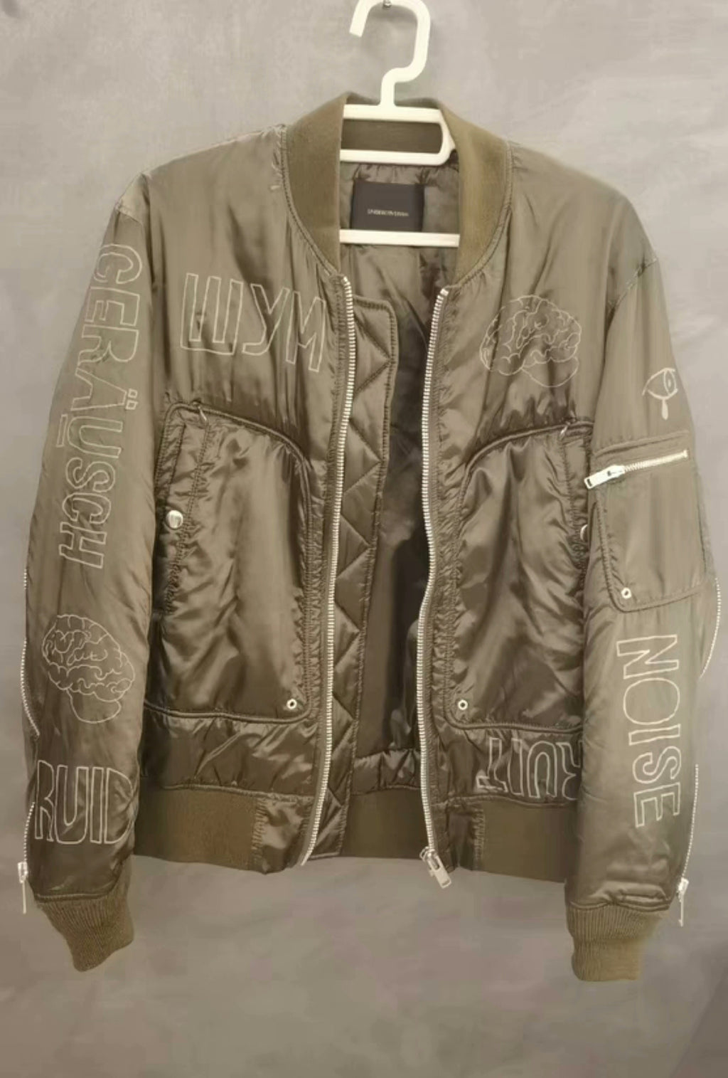 undercover 14aw back zipper jacket