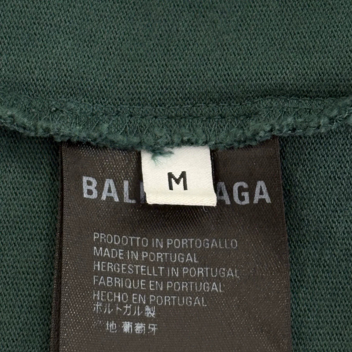 Balenciaga Lake Green Washed Short Sleeve T-Shirt