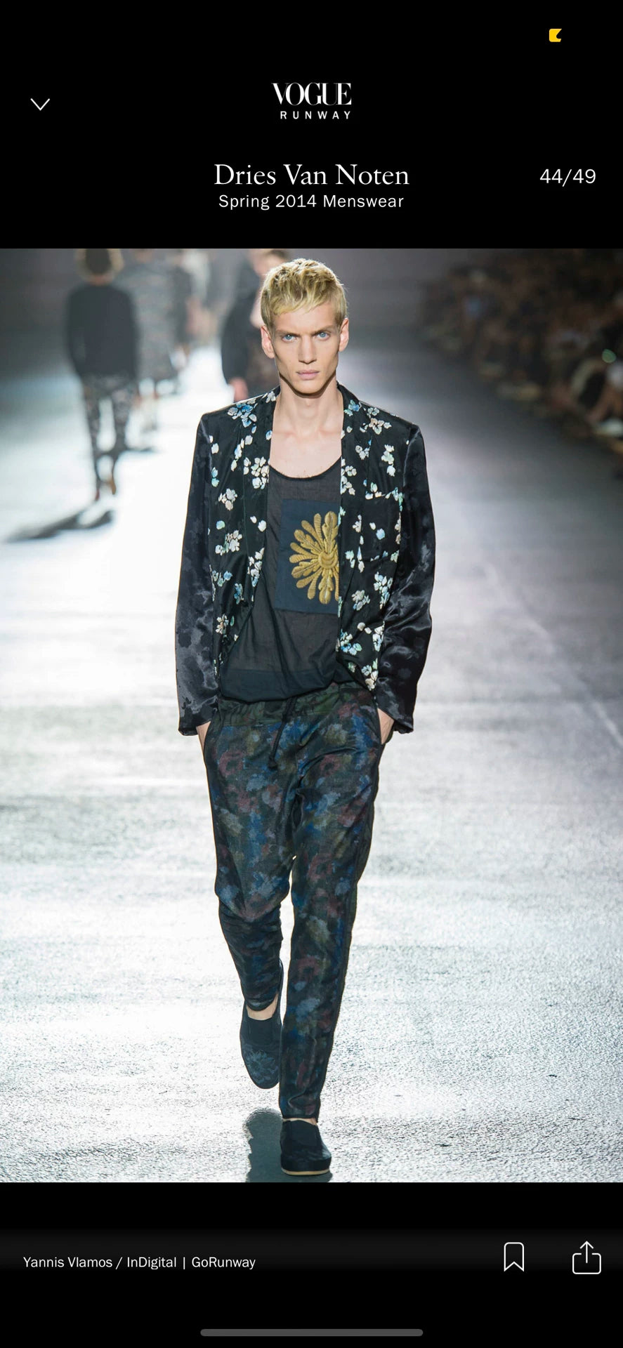 Dries Van Noten SS14 Flower Wheel Short Sleeve Shirt