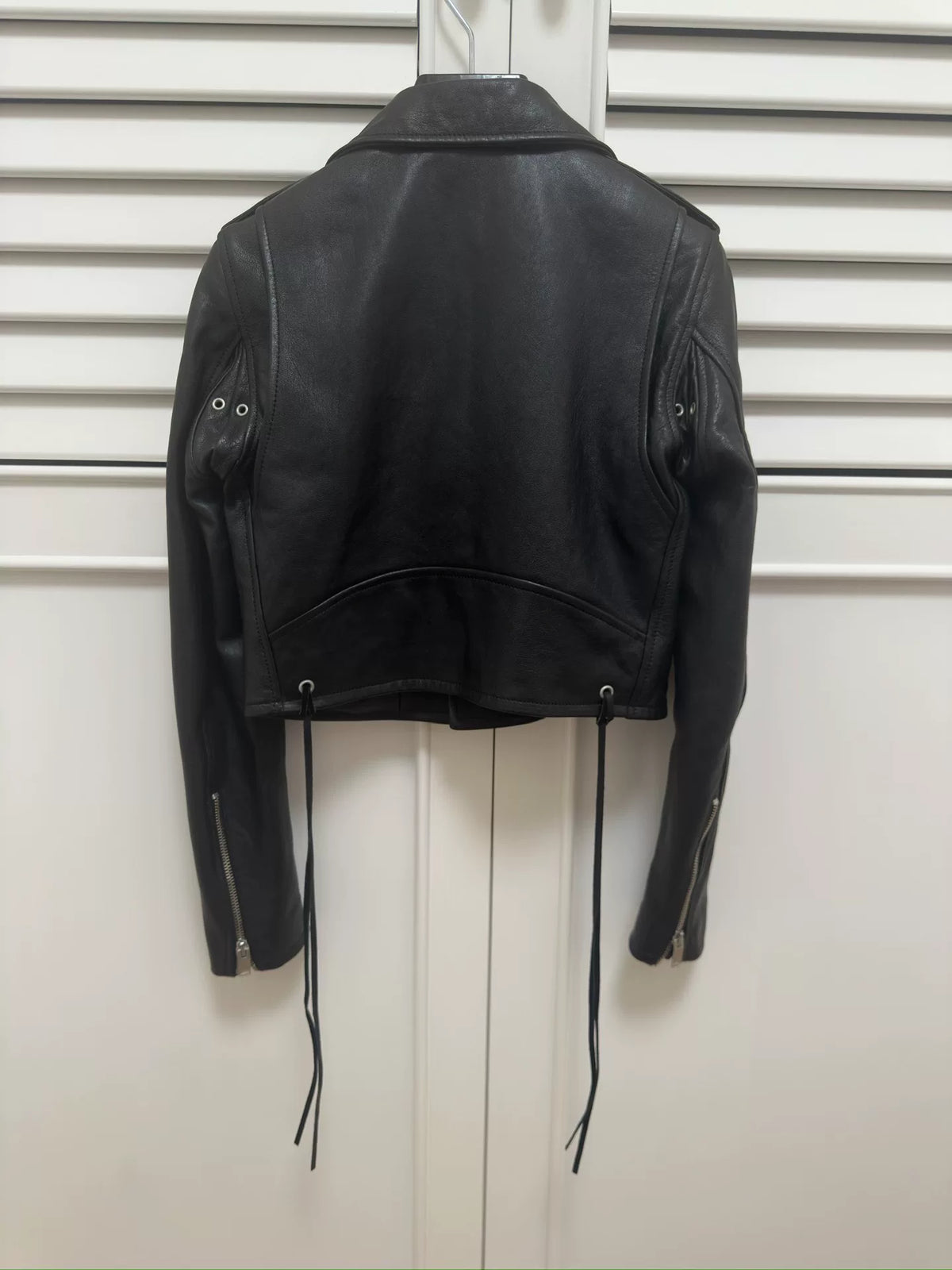 Saint Laurent Black Lambskin Motorcycle Jacket
