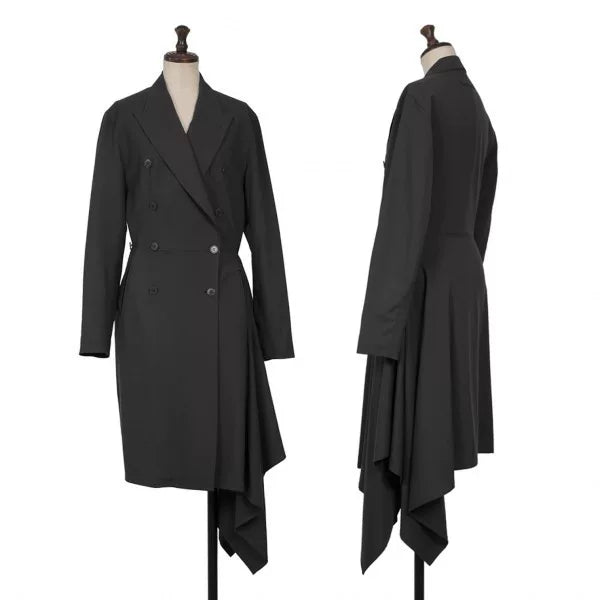 Jean Paul Gaultier Vintage Black Text Double-Breasted Coat