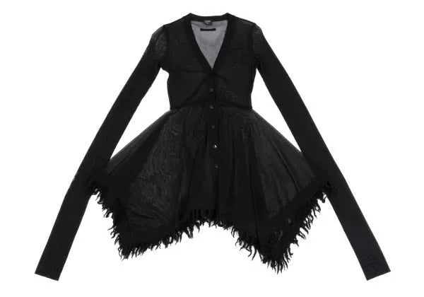Jean Paul Gaultier Vintage Black Mesh Cardigan
