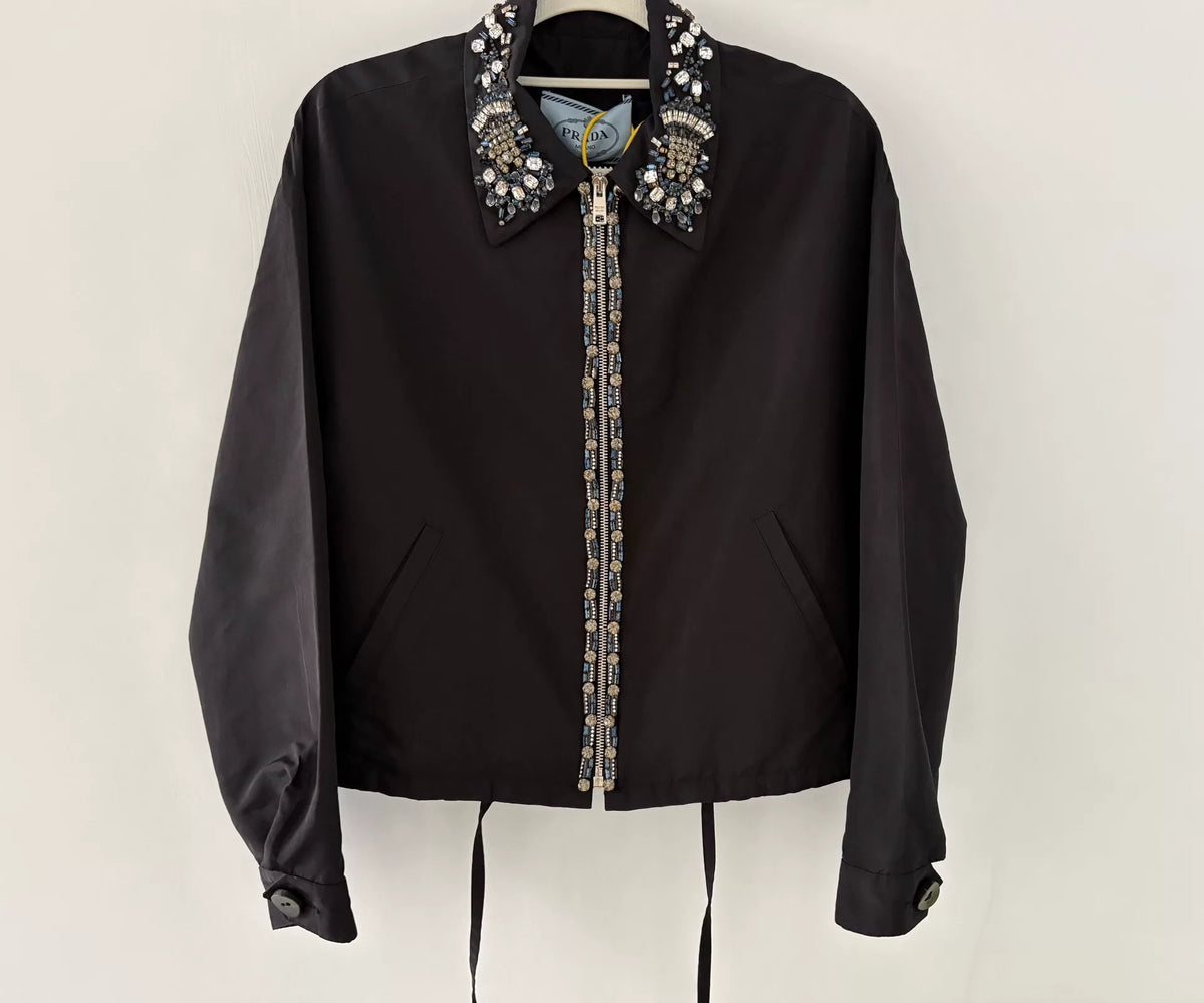 Prada Rhinestone Panel Jacket