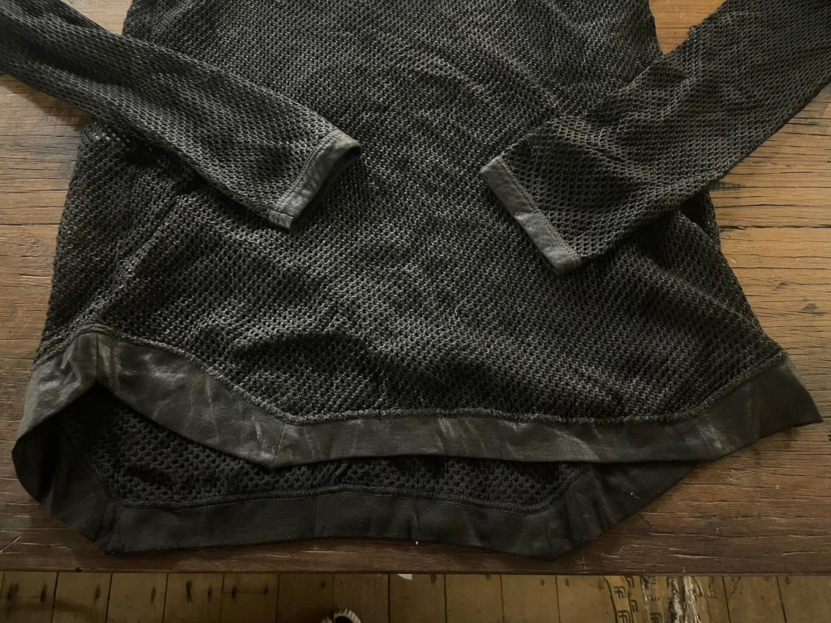 Julius SS15 Black Prism Cotton Sweater