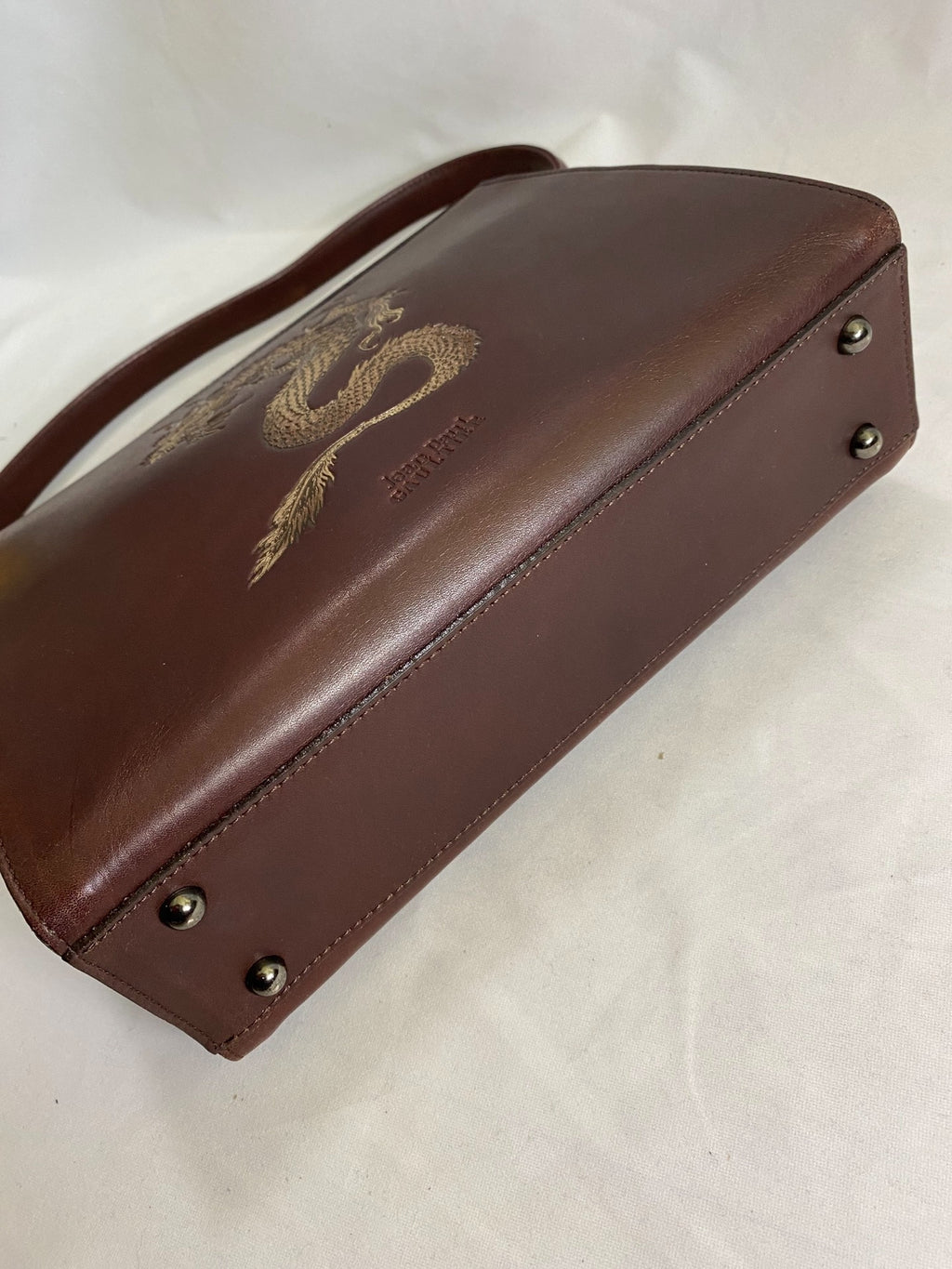 Jean Paul Gaultier Box-shaped Dragon Pattern Thorn Handbag