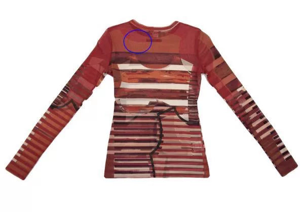 Jean Paul Gaultier Vintage Red Striped Mesh Top