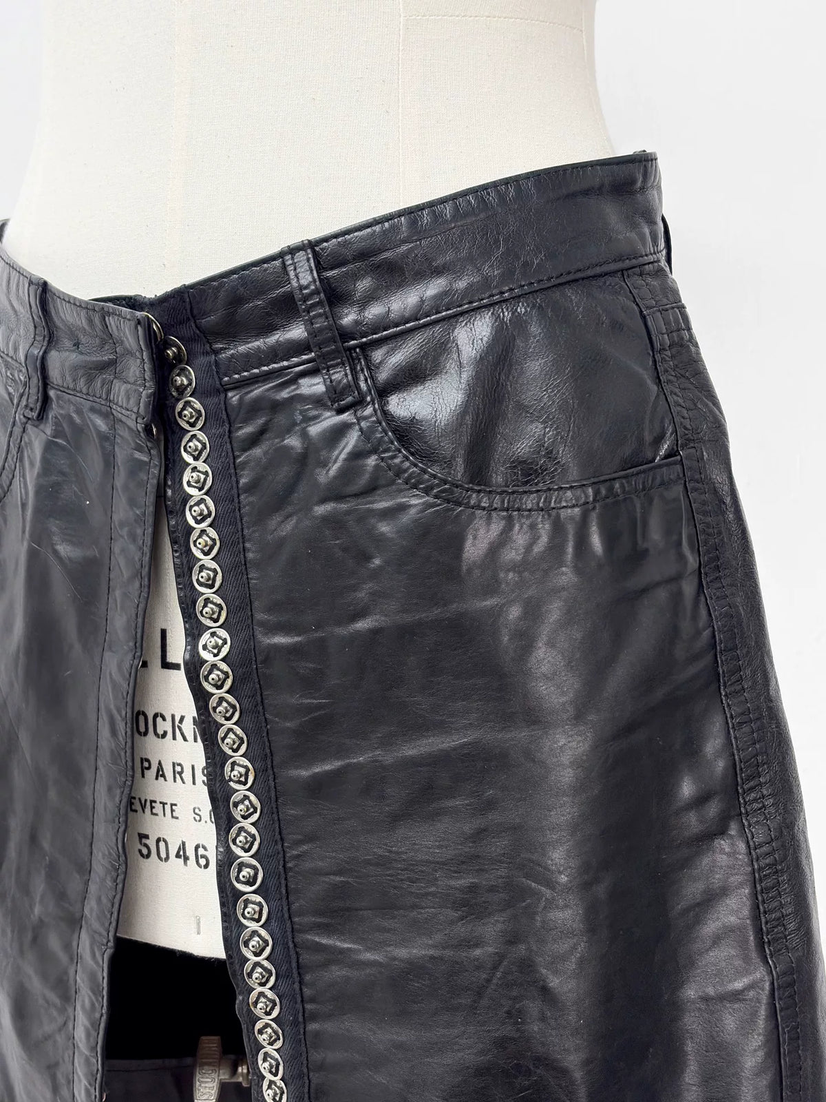 Ann Demeulemeester SS01 Runway Button-Front Mini Skirt