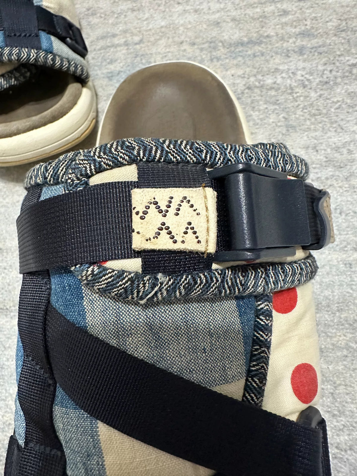 Visvim 19SS SS Christo Collage Fil Polka Dot Slides