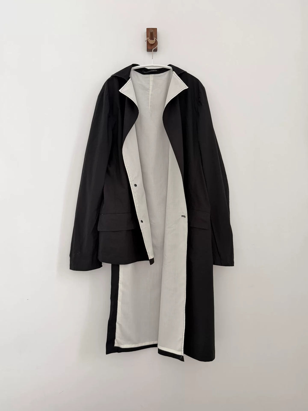 Yohji Yamamoto Y's Cotton Asymmetric Trench Coat - Devines