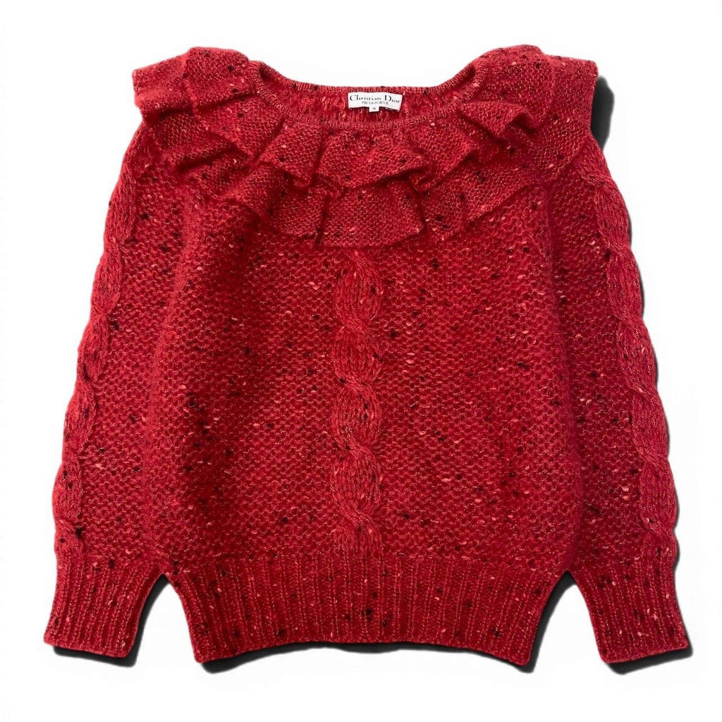 Dior Ruffled Collar Knit Sweater