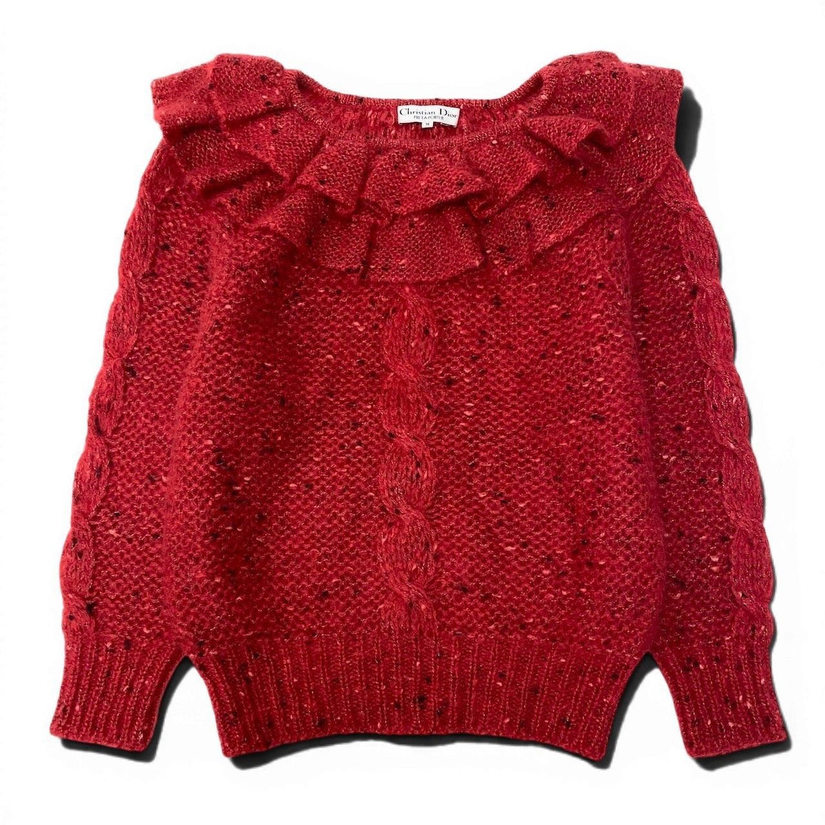 Dior Ruffled Collar Knit Sweater