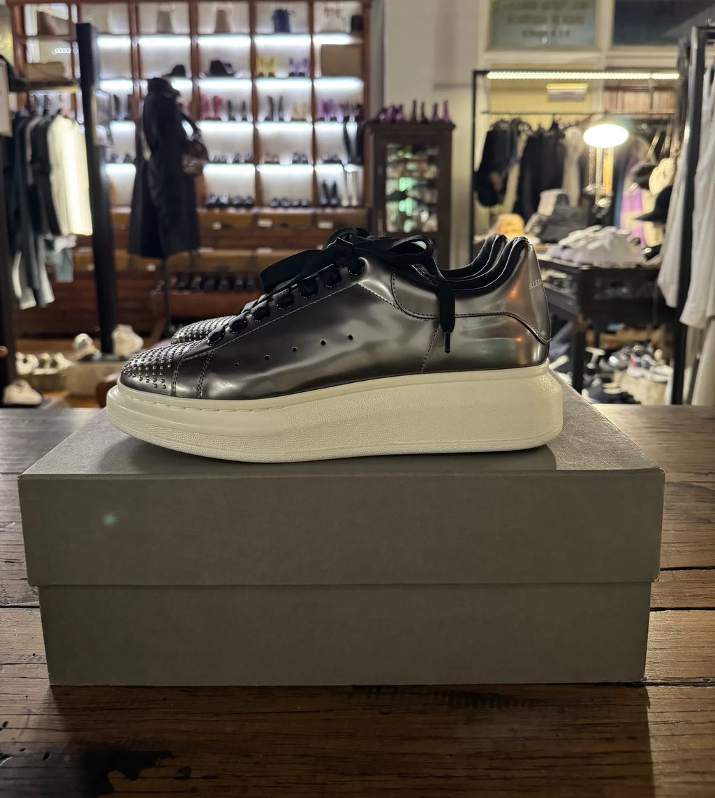 Alexander McQueen SS16 Silver Mirror Studded Sneakers