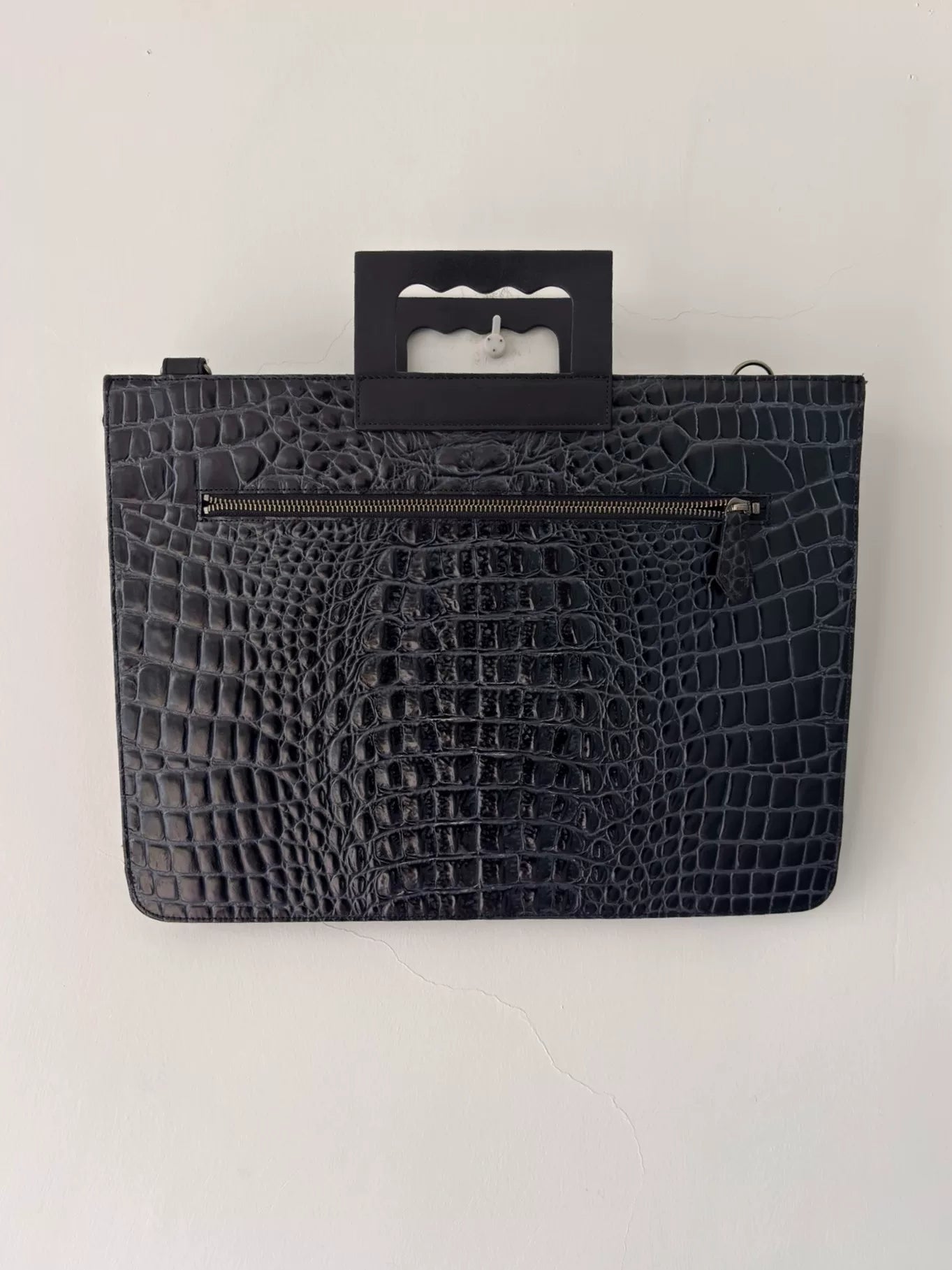1990s Jean Paul Gaultier Blue Crocodile-Leather Bag