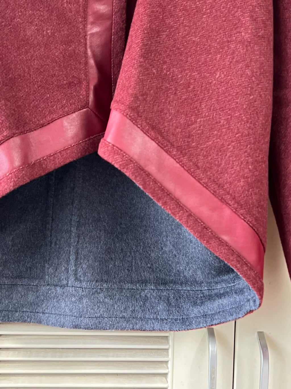 Hermès Cashmere Pieced Leather Red Jacket
