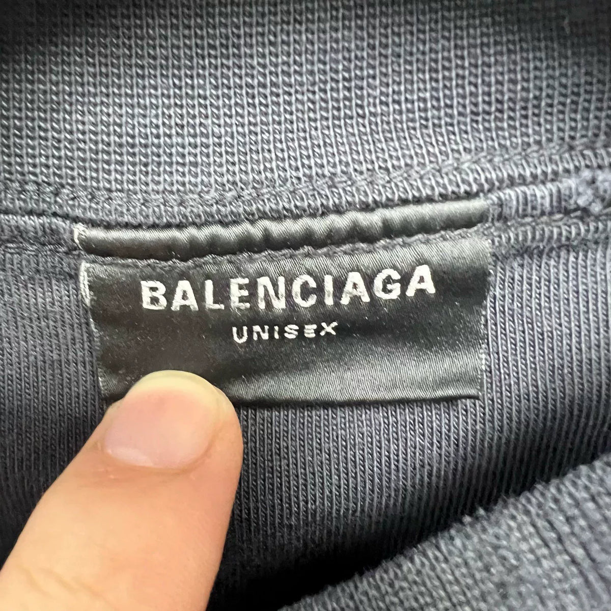 Balenciaga SS24 Black Water Wash Diamond Short Sleeve Top