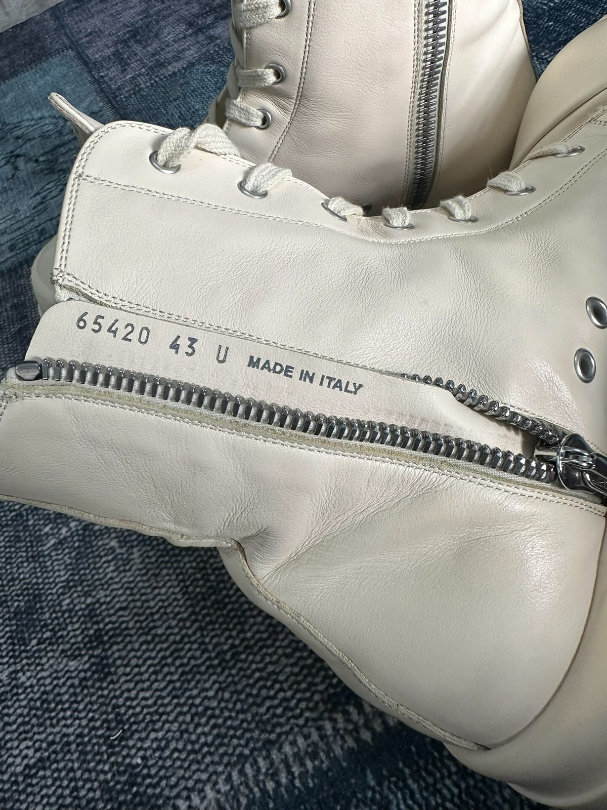Rick Owens mainline pure white chunky sole large Converse Sneakers