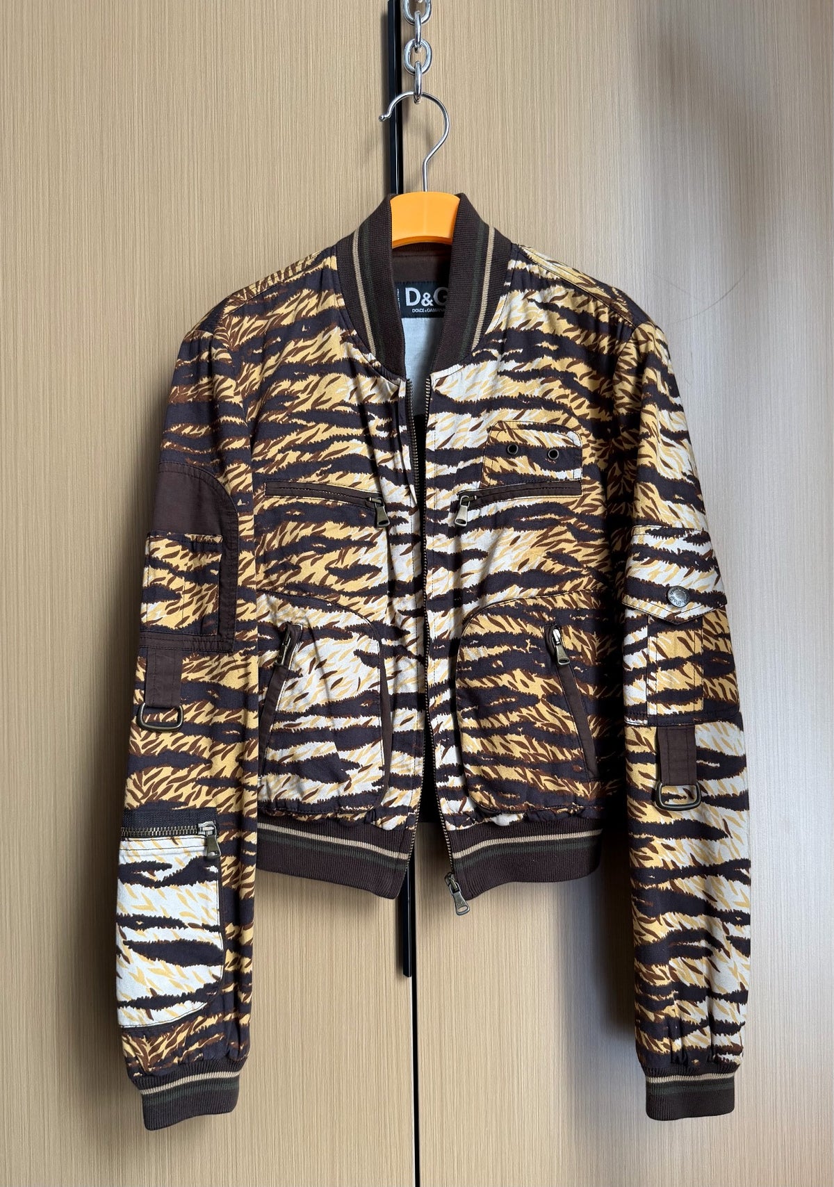 Dolce Gabbana Tiger Print Bomber Jacket