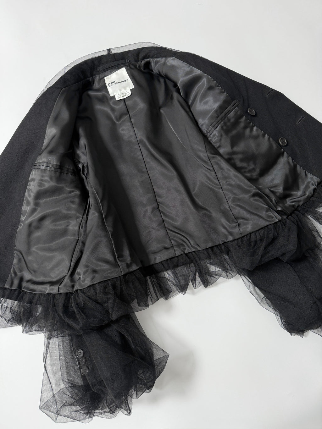 Noir Kei Ninomiya Mesh Panel FW18 Blazer - Devines