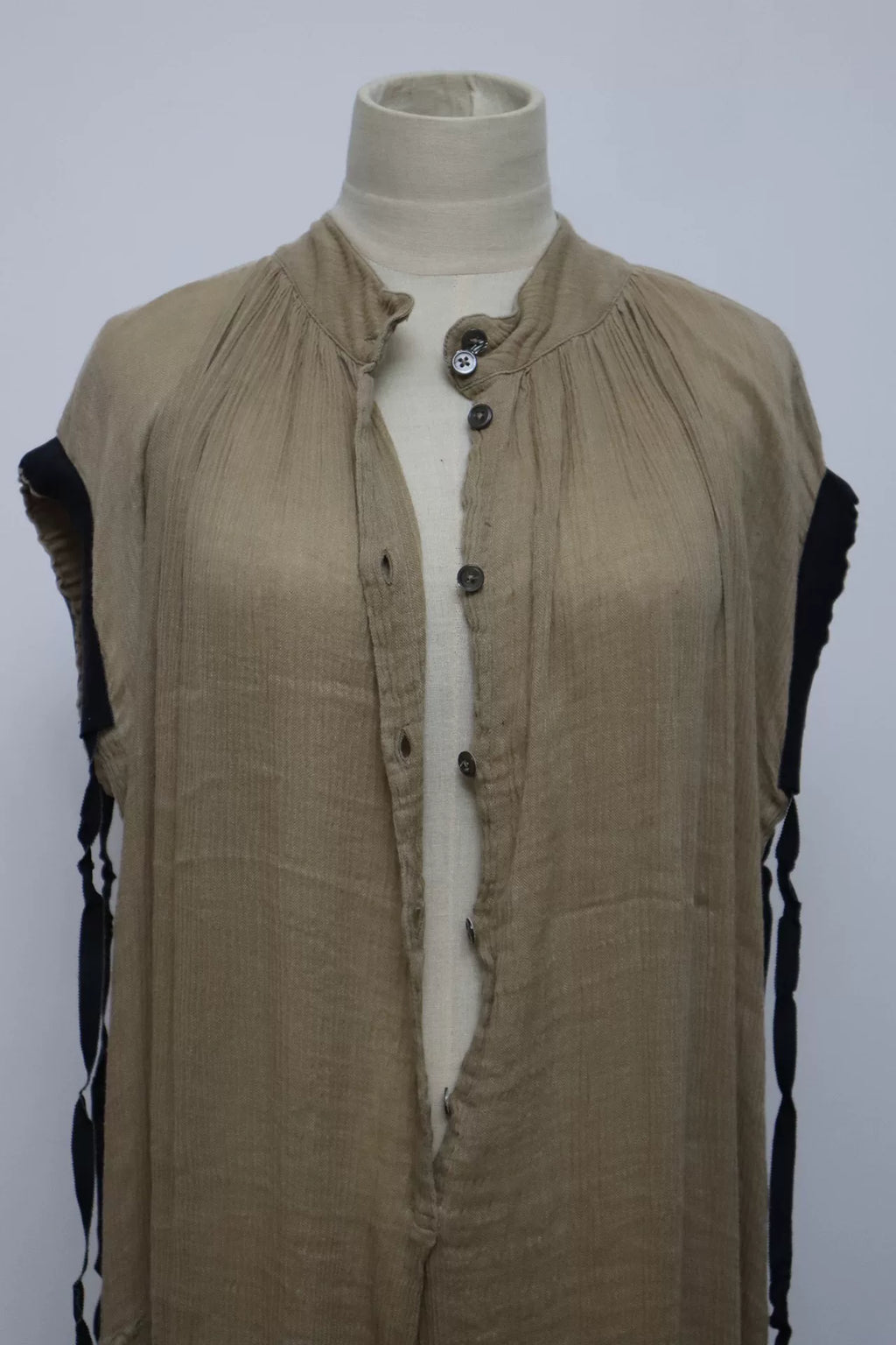 Ann Demeulemeester Slub Cotton Sleeveless Dress