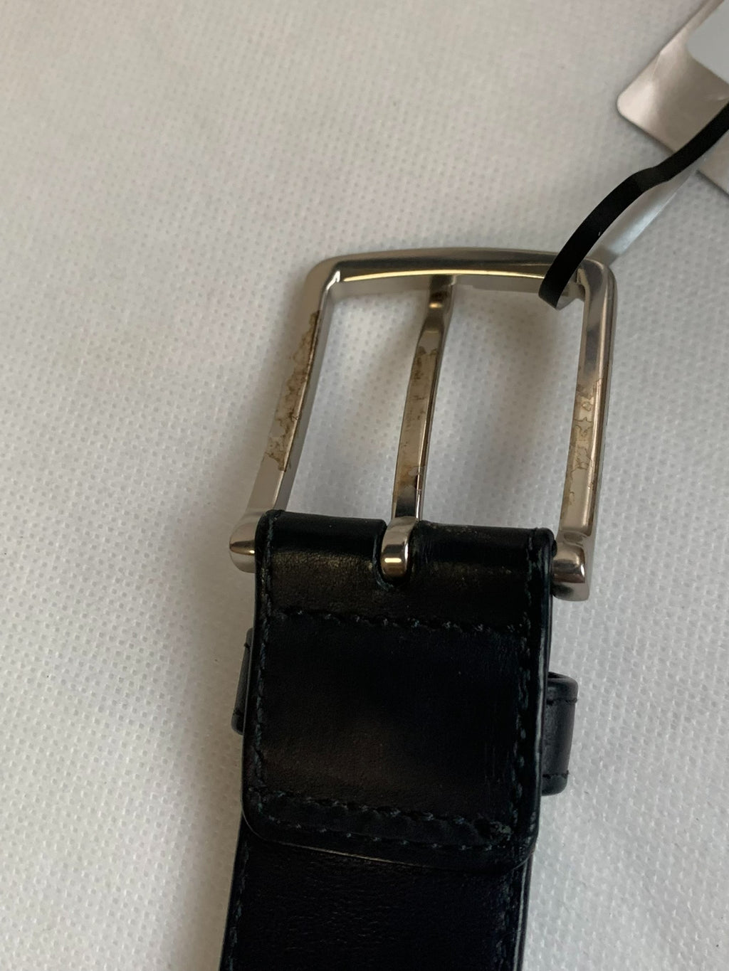 Bottega Veneta Black Intrecciato Silver Buckle Belt