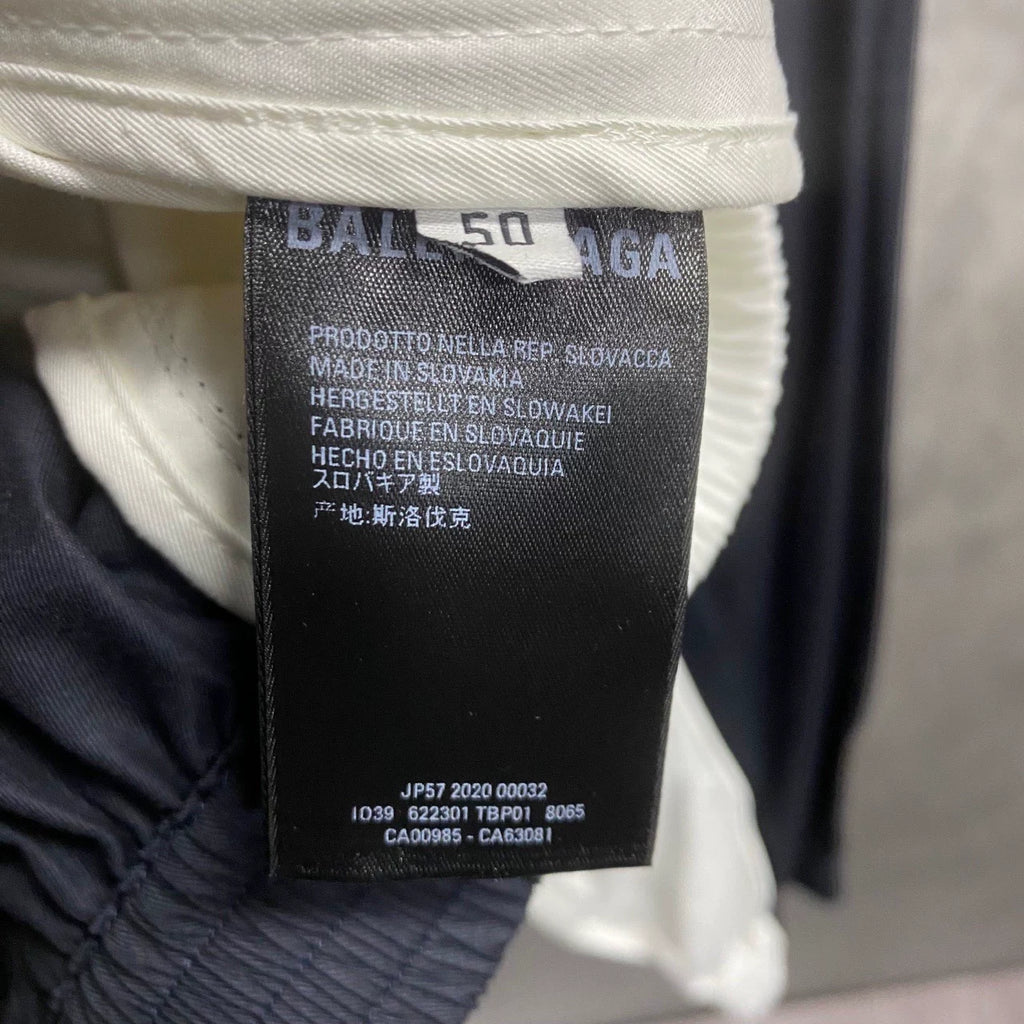 Balenciaga Black White Embroidered Logo Jacket