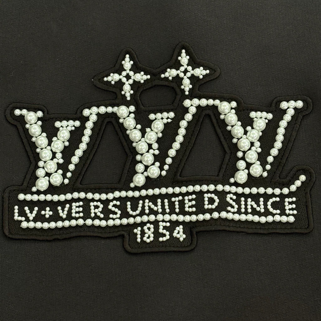 Louis Vuitton LV SS25 Rhinestone Logo Hoodie