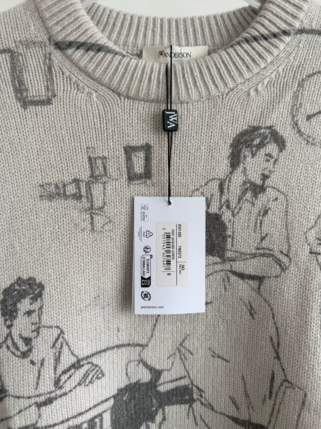 JW Anderson Sketch Print Wool Sweater