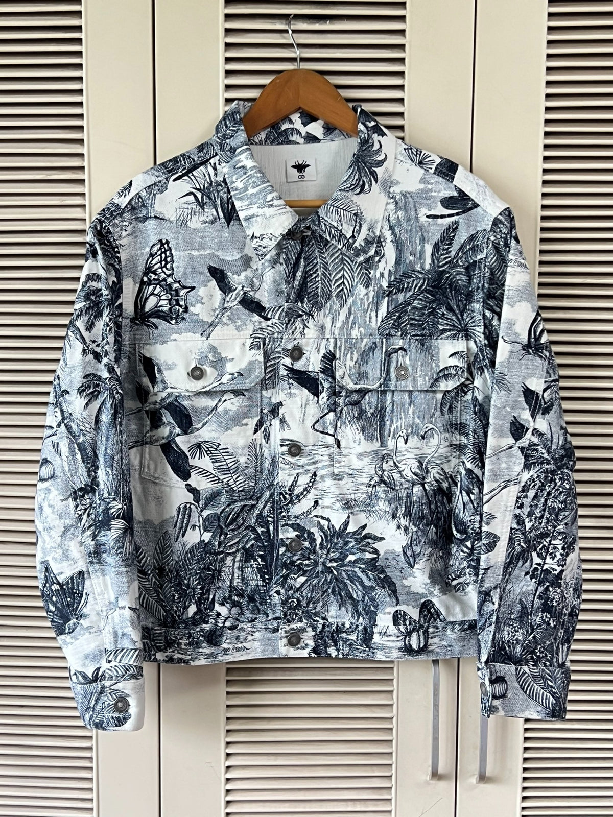 Dior Floral Embroidered Blue Denim Jacket
