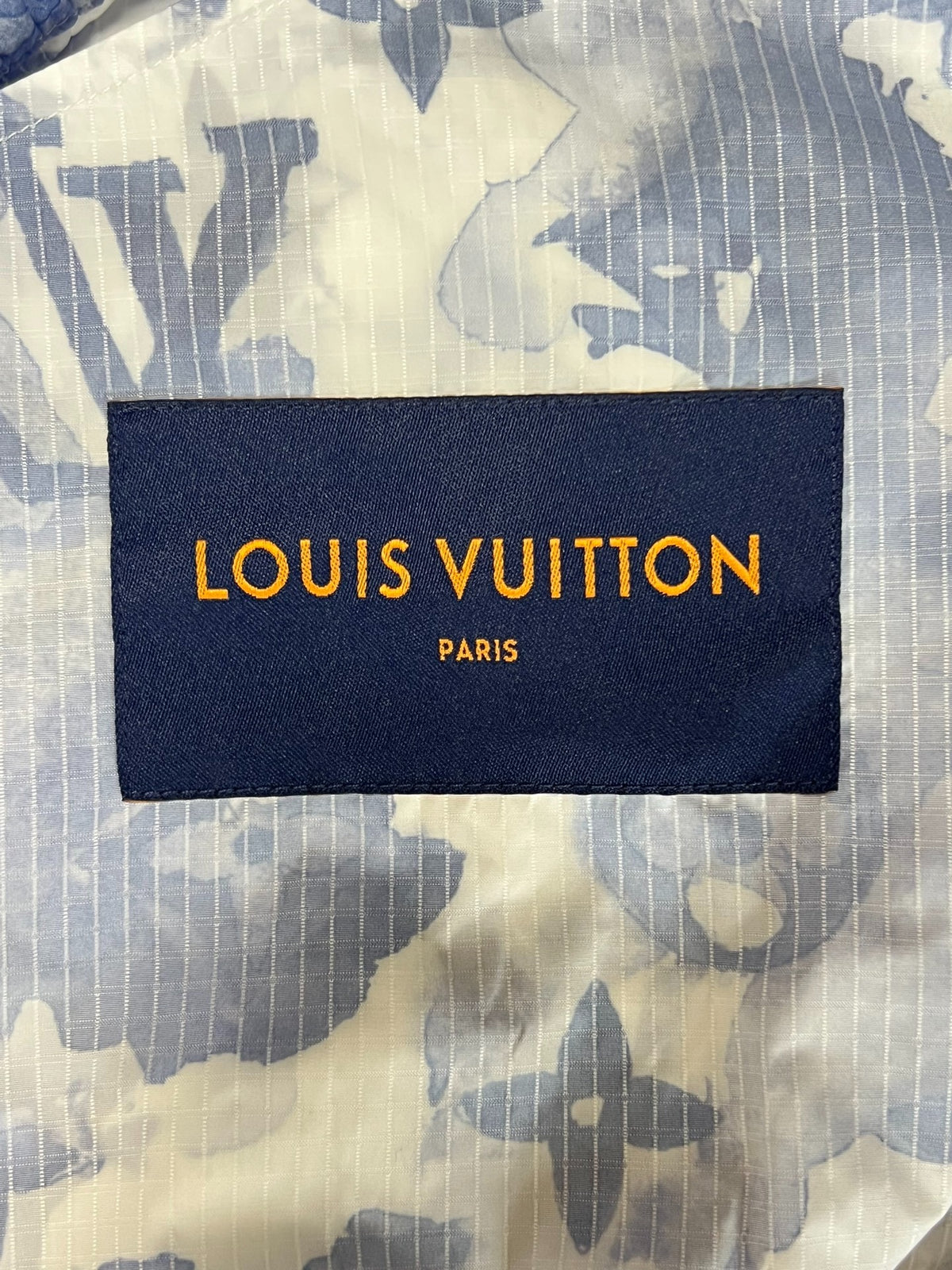 Louis Vuitton Blue Printed Hooded Jacket