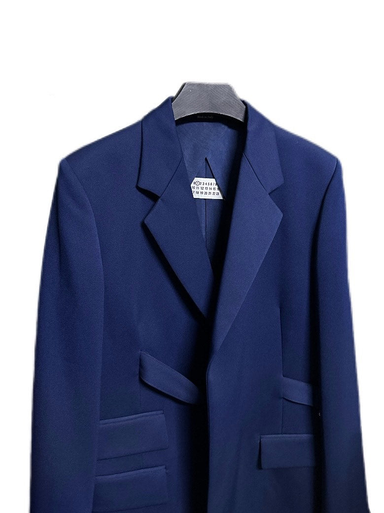 Maison Margiela 20SS Lace-Up Blue Jacket