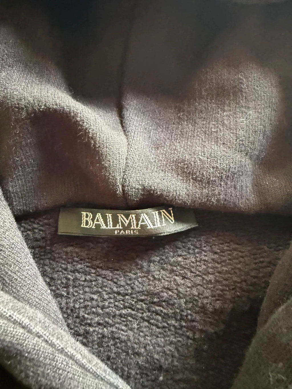Balmain Black Zipper Check Tiger Head Snake Hooded Sweater