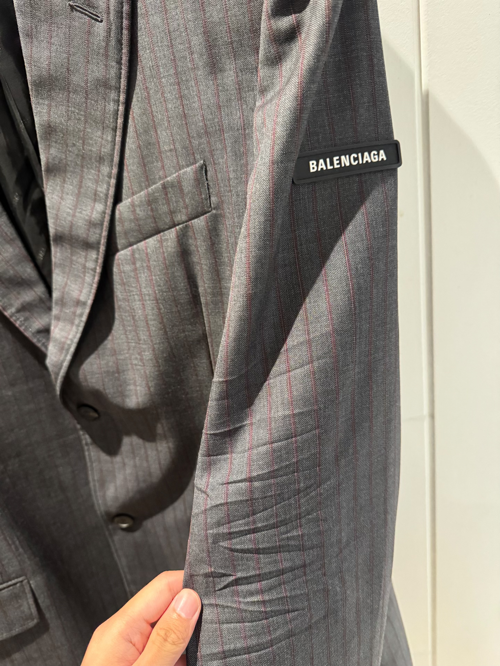 BALENCIAGA Gray Wool Blazer