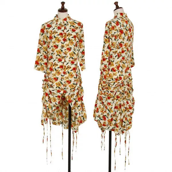 Jean Paul Gaultier Vintage Yellow Floral Mesh Dress