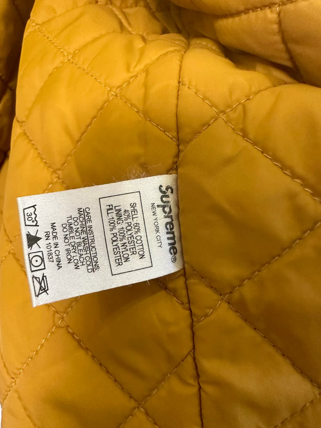 Supreme FW19 Orange Mug Shot Crew Jacket