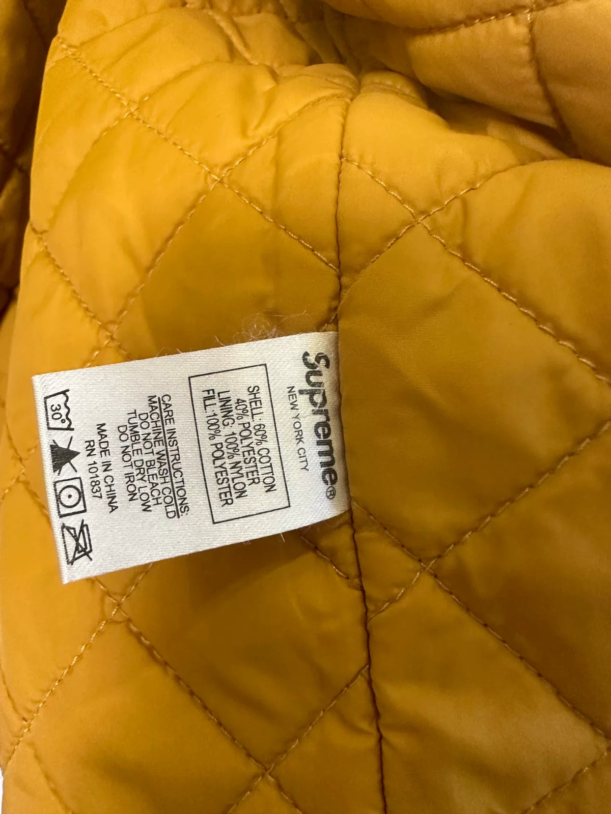 Supreme FW19 Orange Mug Shot Crew Jacket