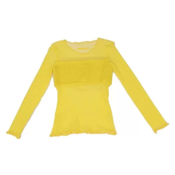 Jean Paul Gaultier Vintage Yellow Mesh Knit Sweater