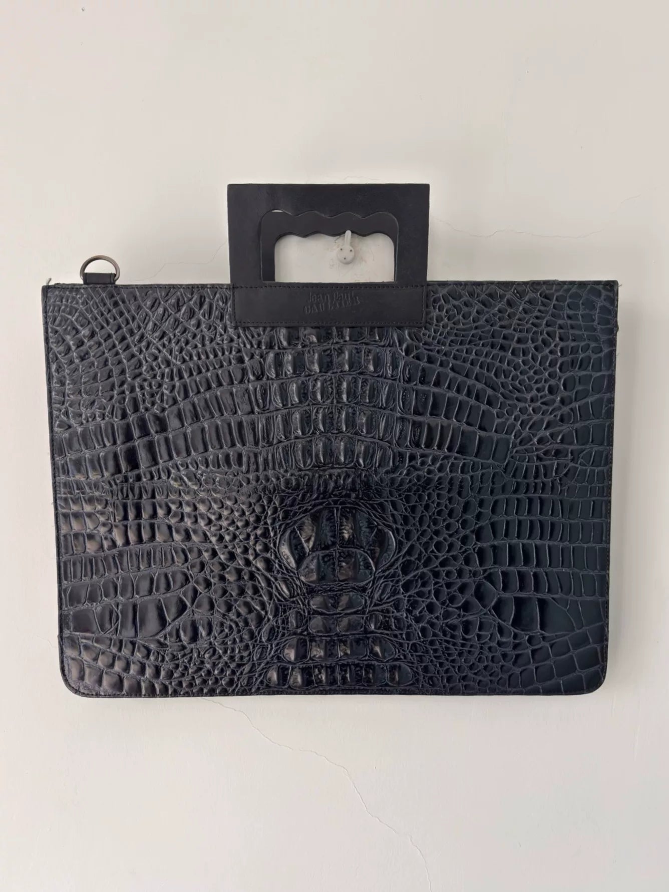 1990s Jean Paul Gaultier Blue Crocodile-Leather Bag