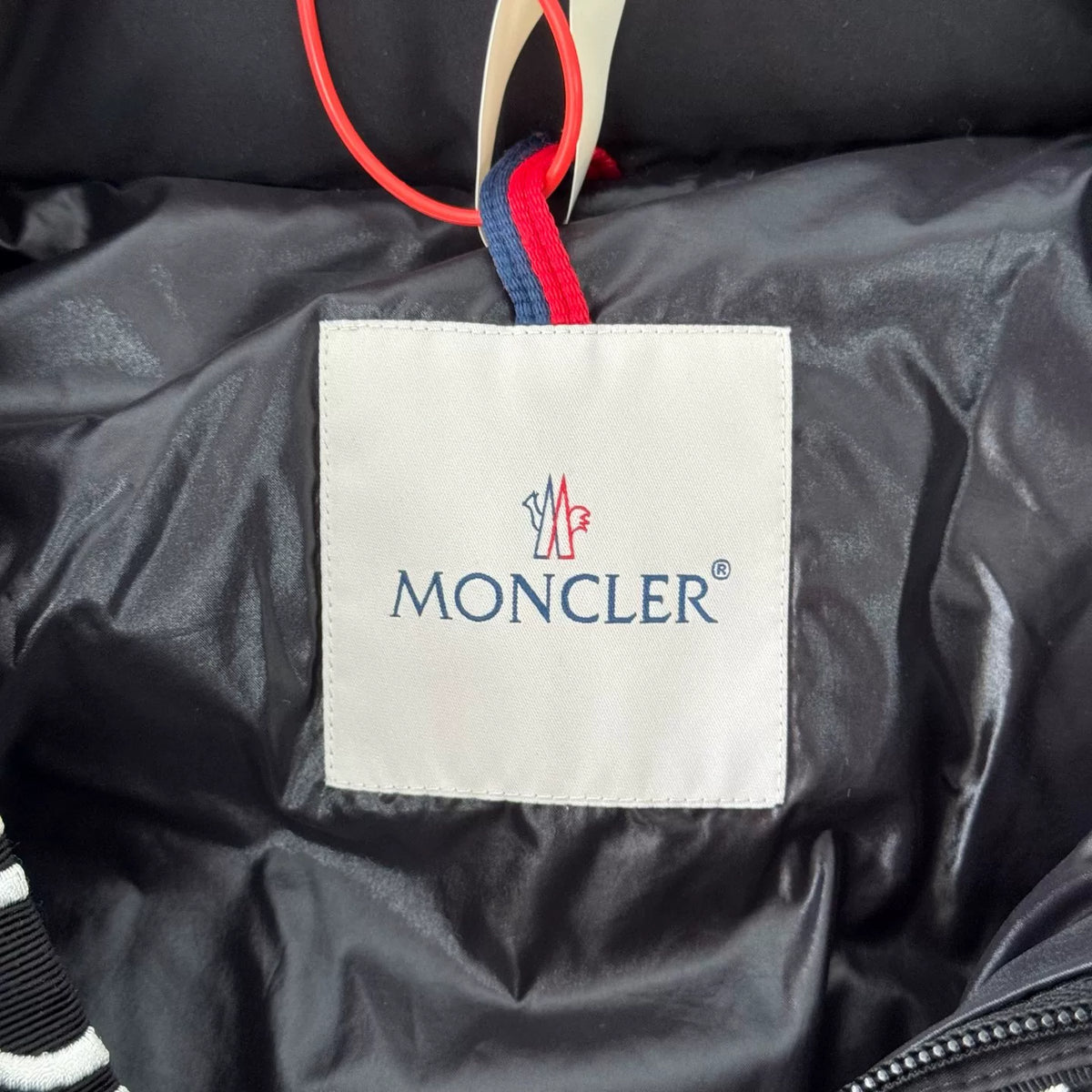 Moncler Bruel Logo Panel Stand Collar Down Jacket