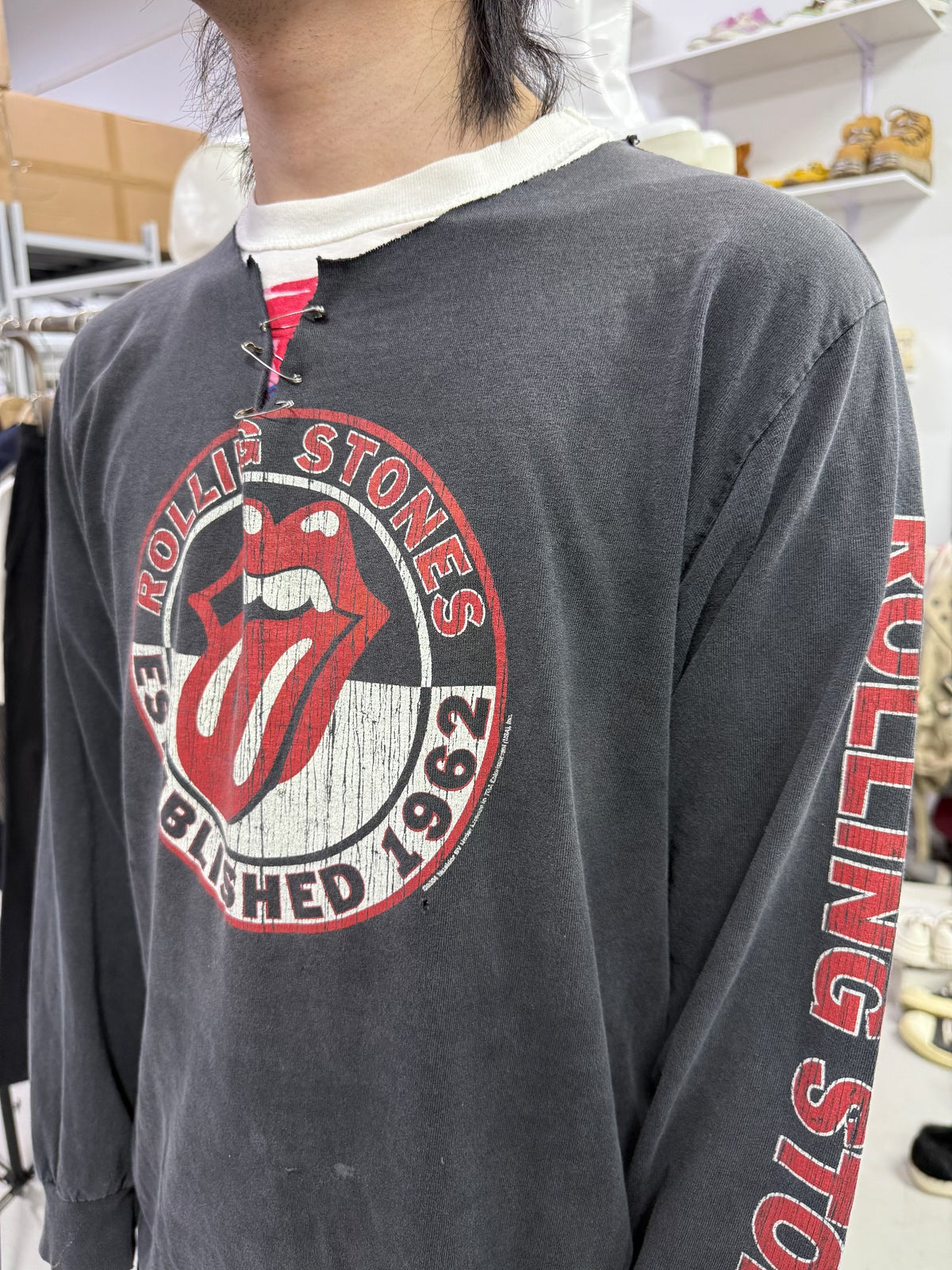 Rolling Stones Long Sleeve 90s Top