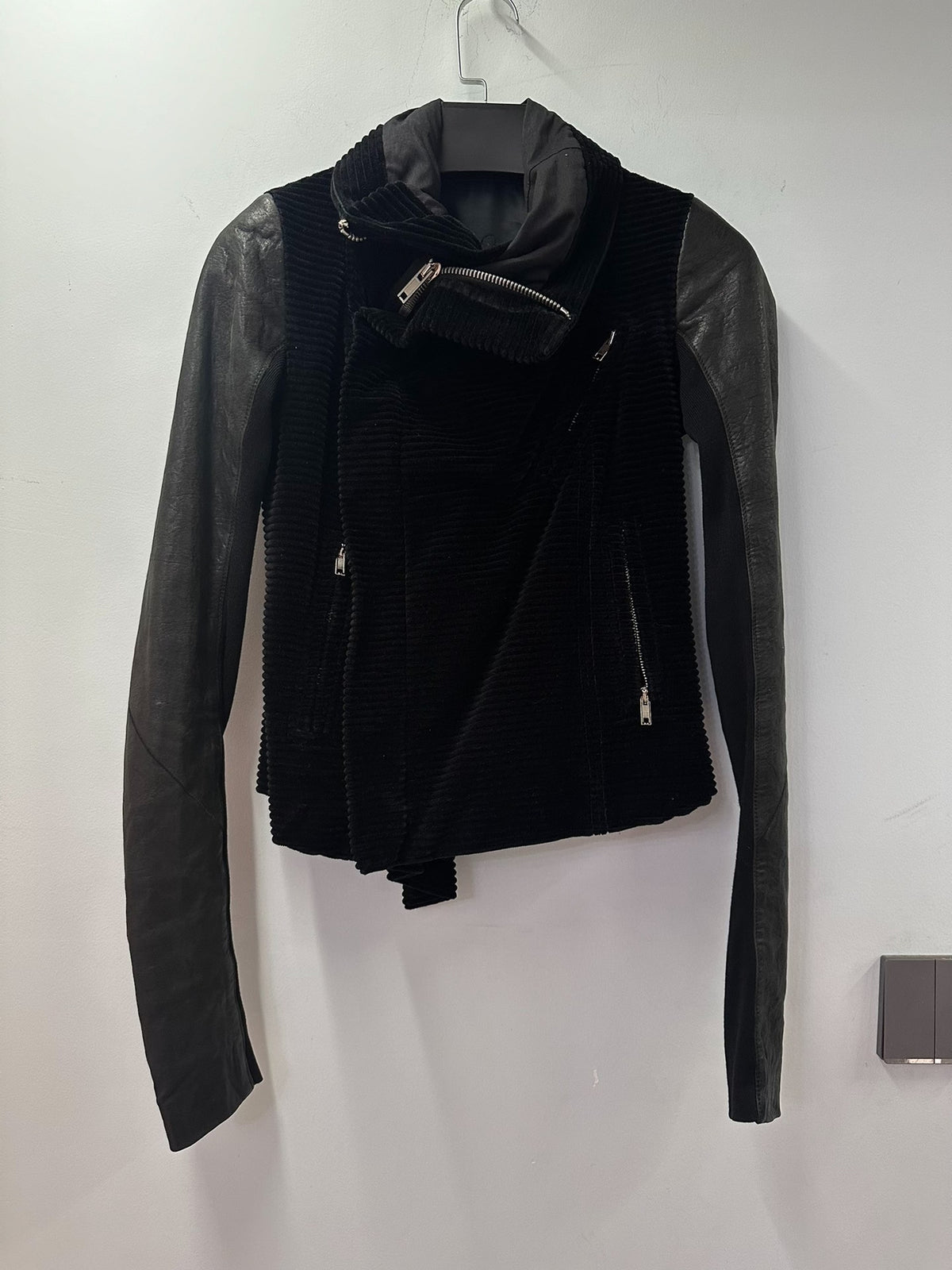 Rick Owens biker leather jacket