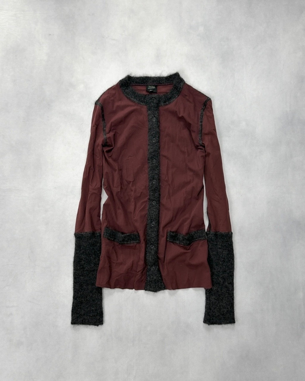 Jean Paul Gaultier Faux Fur Mesh Knit Sweater