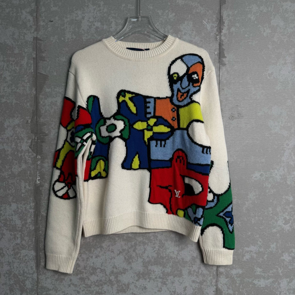 Louis Vuitton Colorful Graffiti Wool Sweater