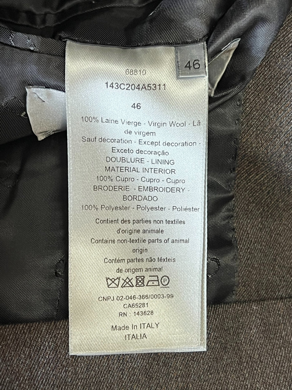 Dior Men's Wool Jacket